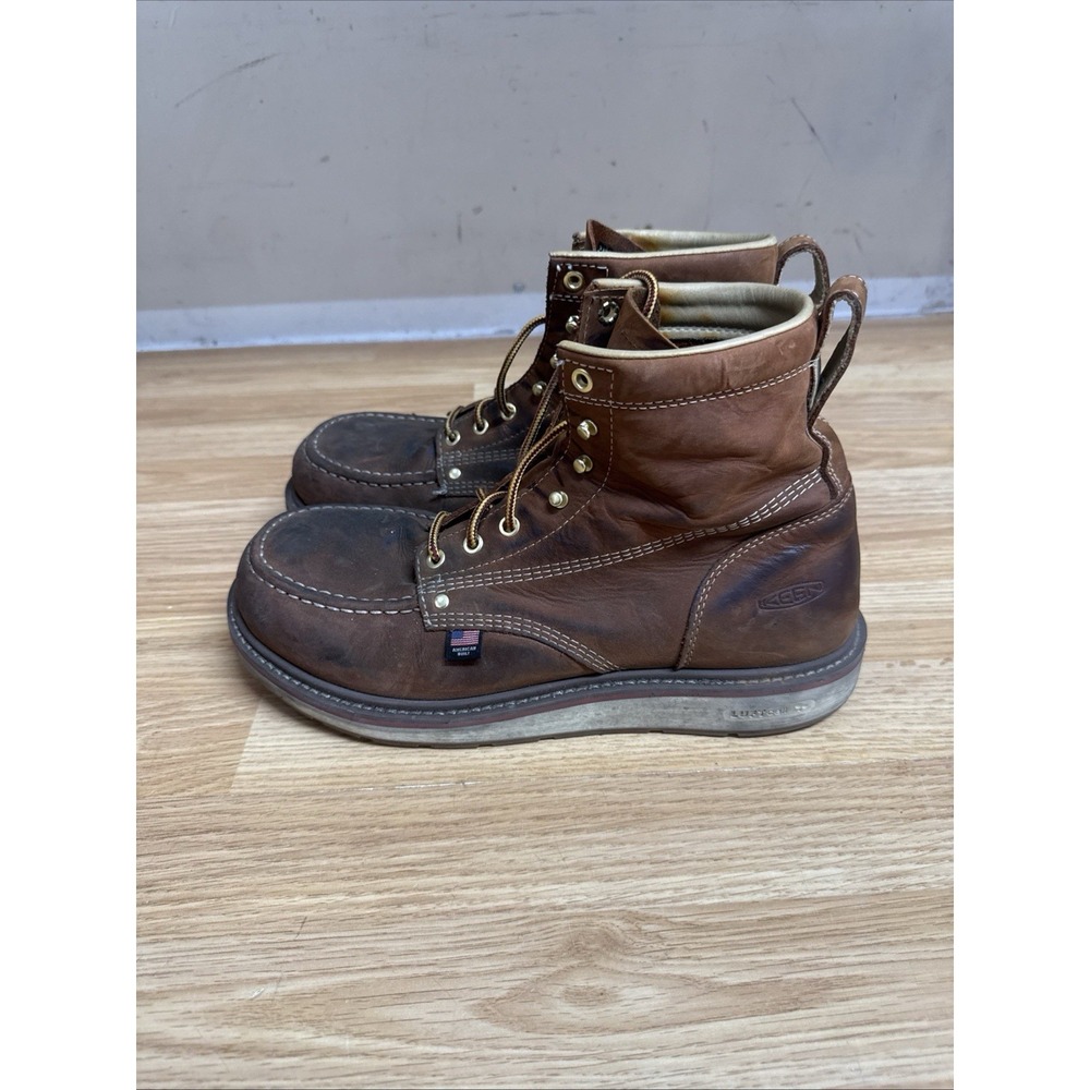 Keen Brown Leather Combat/Moto Boots